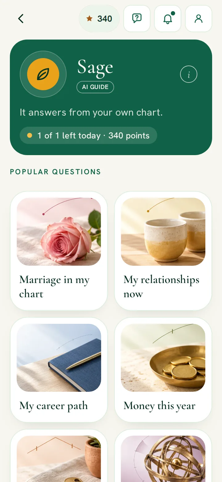 RitamSage app screen: Sage